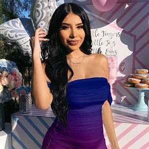 ombre cocktail dress